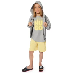 Online HUGO Cardigan à capuche ULTIMATE GRAY