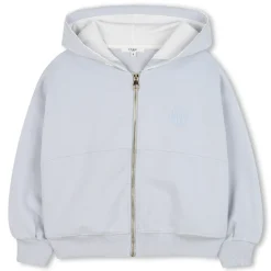 Online CHLOE Cardigan à capuche en molleton BLEU DELAVE
