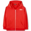 Outlet DKNY Cardigan à capuche en molleton ROUGE BANDANAS