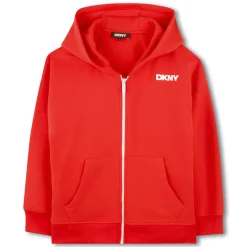 Outlet DKNY Cardigan à capuche en molleton ROUGE BANDANAS