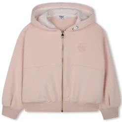 Outlet CHLOE Cardigan à capuche en molleton PETAL PINK
