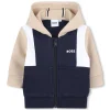 Outlet BOSS Cardigan à capuche en molleton BLEU CARGO