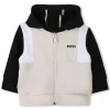 Outlet BOSS Cardigan à capuche en molleton VANILLE