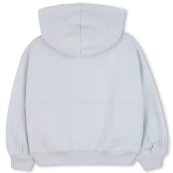 Online CHLOE Cardigan à capuche en molleton BLEU DELAVE
