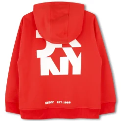 Outlet DKNY Cardigan à capuche en molleton ROUGE BANDANAS