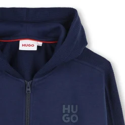 Clearance HUGO Cardigan à capuche en molleton MEDIEVAL BLUE