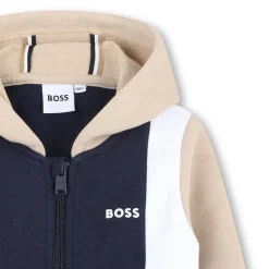 Outlet BOSS Cardigan à capuche en molleton BLEU CARGO