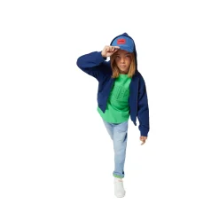 Clearance HUGO Cardigan à capuche en molleton MEDIEVAL BLUE