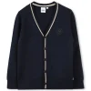 Clearance BOSS Cardigan boutonné avec rayures BLEU CARGO