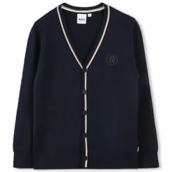 Clearance BOSS Cardigan boutonné avec rayures BLEU CARGO