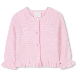 Fashion GIVENCHY Cardigan boutonné en tricot MARSHMALLOW