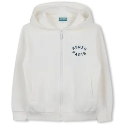 Fashion KENZO KIDS Cardigan de jogging en coton OFFWHITE