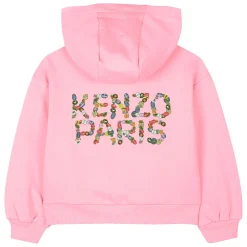 New KENZO KIDS Cardigan de jogging zippé ROSE FRIANDISE