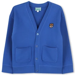 Discount KENZO KIDS Cardigan en molleton de coton WAVE BLUE