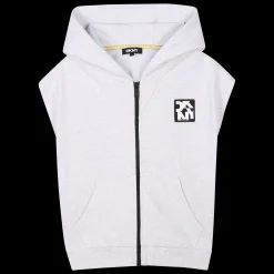 Online DKNY Cardigan sans manche zippé GRIS CLAIR CHINE