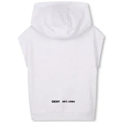 Online DKNY Cardigan sans manche zippé GRIS CLAIR CHINE
