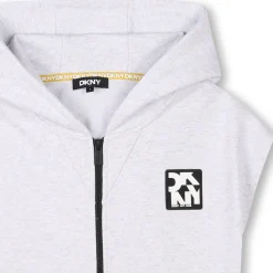 Online DKNY Cardigan sans manche zippé GRIS CLAIR CHINE