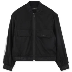 Online KARL LAGERFELD KIDS Cardigan zippé BLACK
