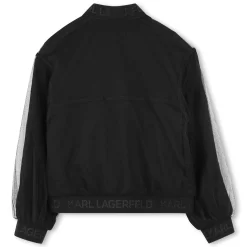 Online KARL LAGERFELD KIDS Cardigan zippé BLACK