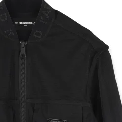 Online KARL LAGERFELD KIDS Cardigan zippé BLACK
