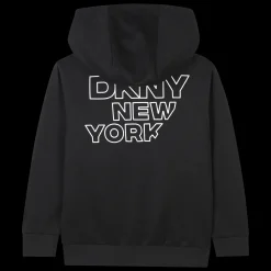Sale DKNY Cardigan zippé à capuche BLACK