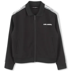 New KARL LAGERFELD KIDS Cardigan zippé à poches BLACK