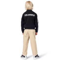 New KARL LAGERFELD KIDS Cardigan zippé à poches BLACK