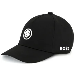 Discount BOSS Casquette brodée en sergé BLACK