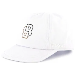 Sale BOSS Casquette fermeture auto-aggripanteée BLANC