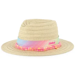 New BILLIEBLUSH Chapeau bande rayée et perles MULTICO