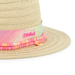 New BILLIEBLUSH Chapeau bande rayée et perles MULTICO