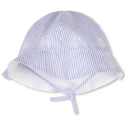 Hot CHLOE Chapeau brodé BLANC BLEU