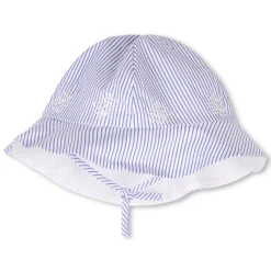 Hot CHLOE Chapeau brodé BLANC BLEU