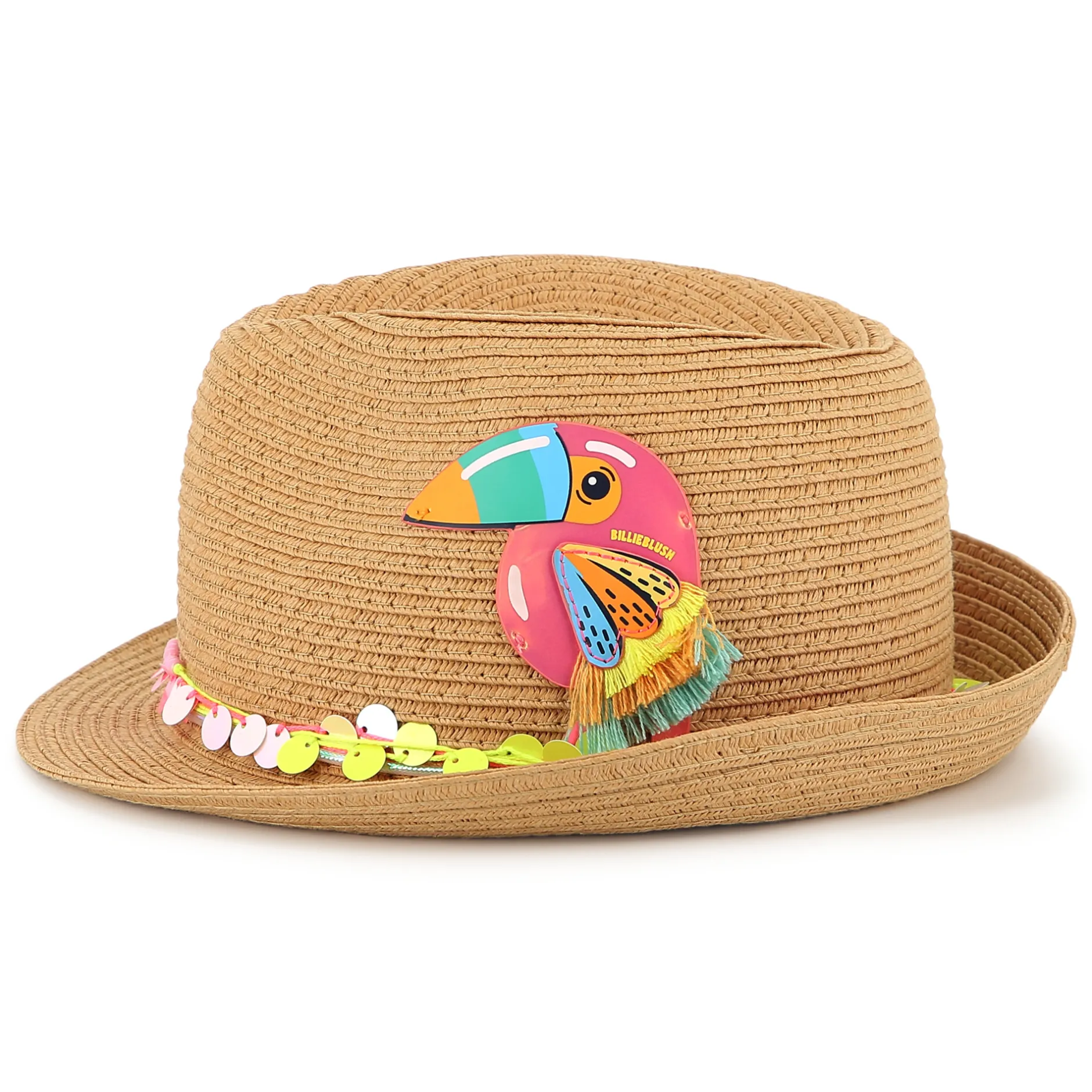 Fashion BILLIEBLUSH Chapeau moulé avec oiseau STORM PINK