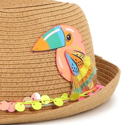 Fashion BILLIEBLUSH Chapeau moulé avec oiseau STORM PINK