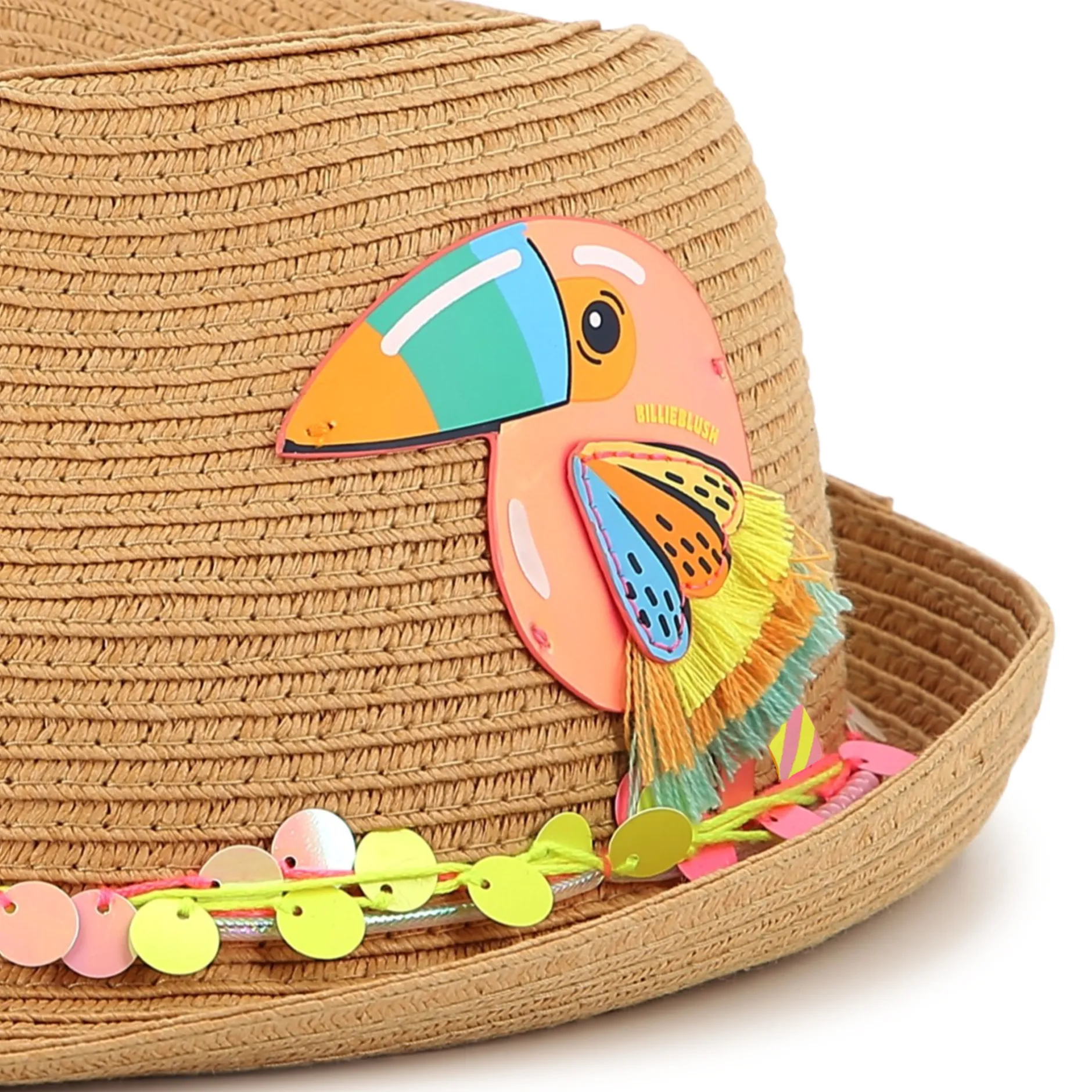 Fashion BILLIEBLUSH Chapeau moulé avec oiseau STORM PINK