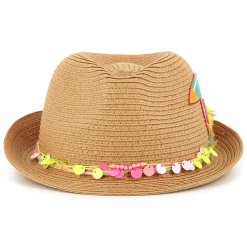 Fashion BILLIEBLUSH Chapeau moulé avec oiseau STORM PINK