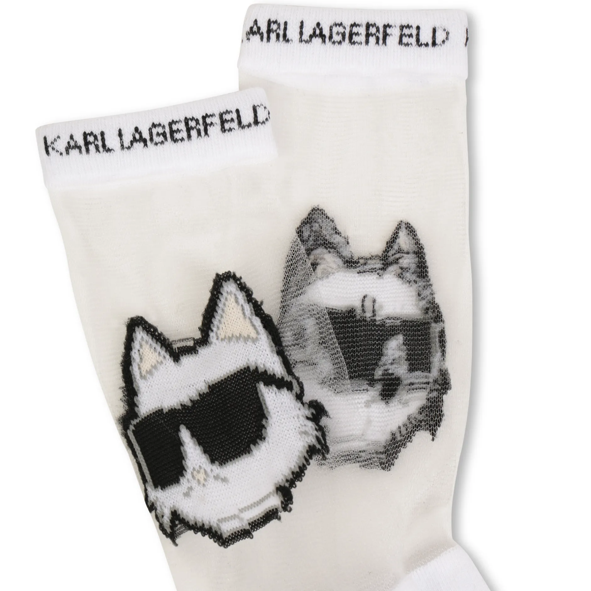 Best KARL LAGERFELD KIDS Chaussettes avec motif ajouré BLANC