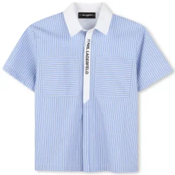 Online KARL LAGERFELD KIDS Chemise à manches courtes BLANC BLEU