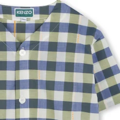 Discount KENZO KIDS Chemise à manches courtes WAVE BLUE