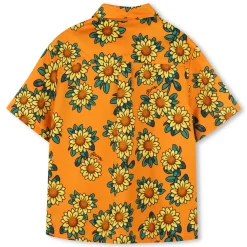 Fashion KENZO KIDS Chemise en satin de coton ORANGE