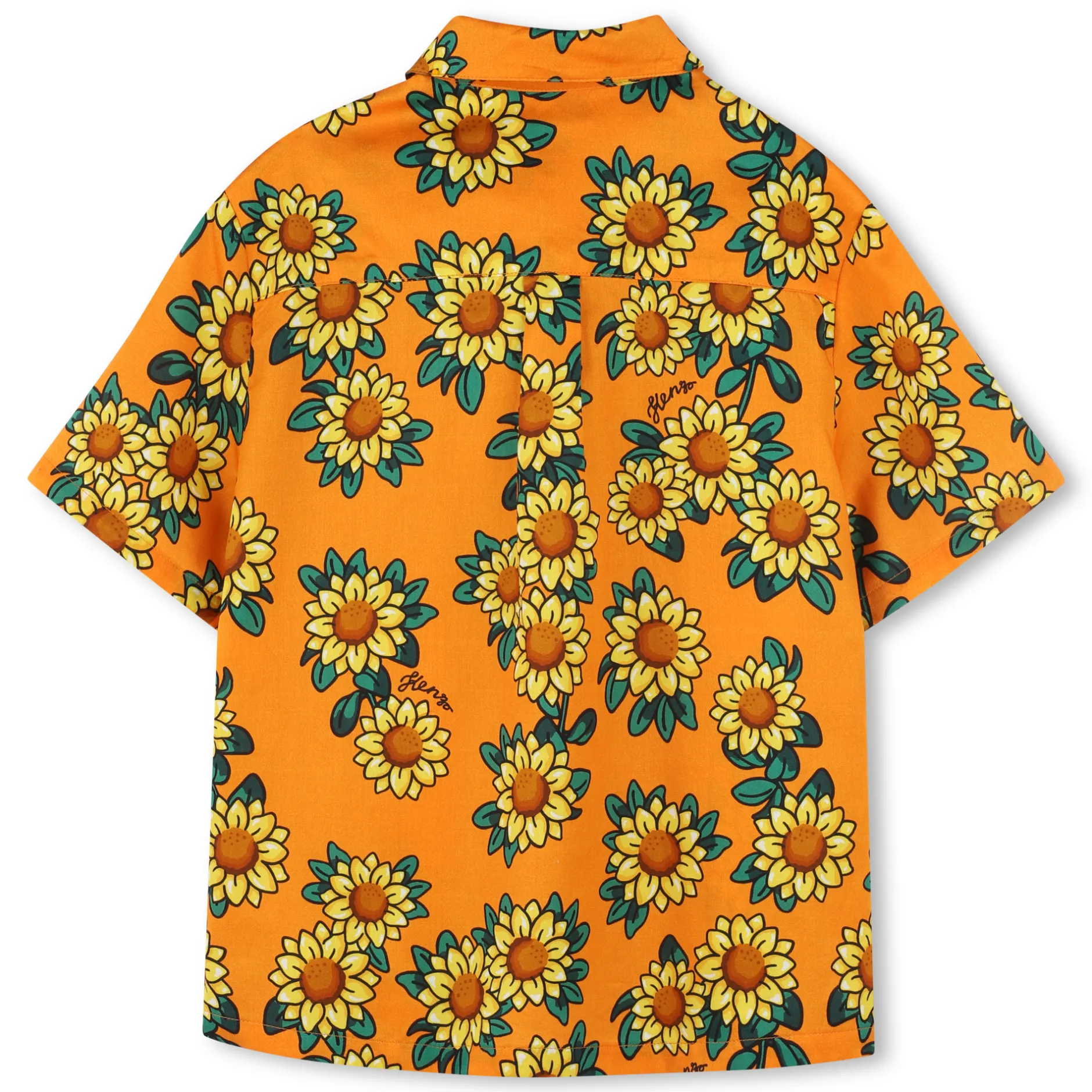Fashion KENZO KIDS Chemise en satin de coton ORANGE