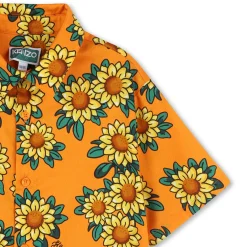 Fashion KENZO KIDS Chemise en satin de coton ORANGE