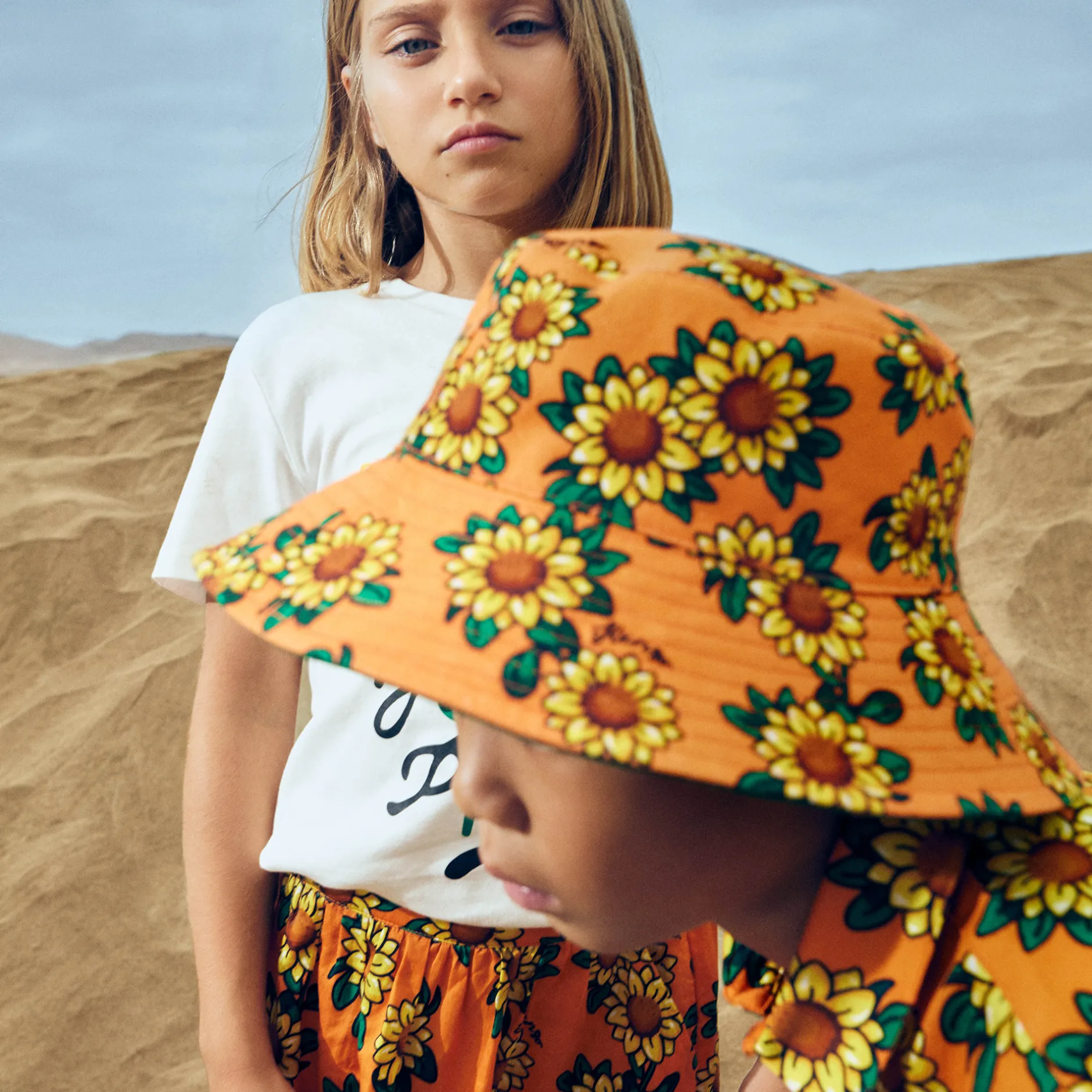 Fashion KENZO KIDS Chemise en satin de coton ORANGE