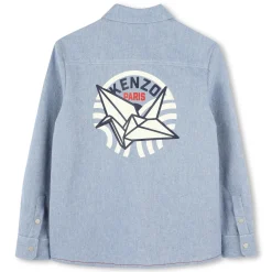 New KENZO KIDS Chemise manches longues coton CHAMBRAY