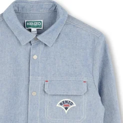 New KENZO KIDS Chemise manches longues coton CHAMBRAY