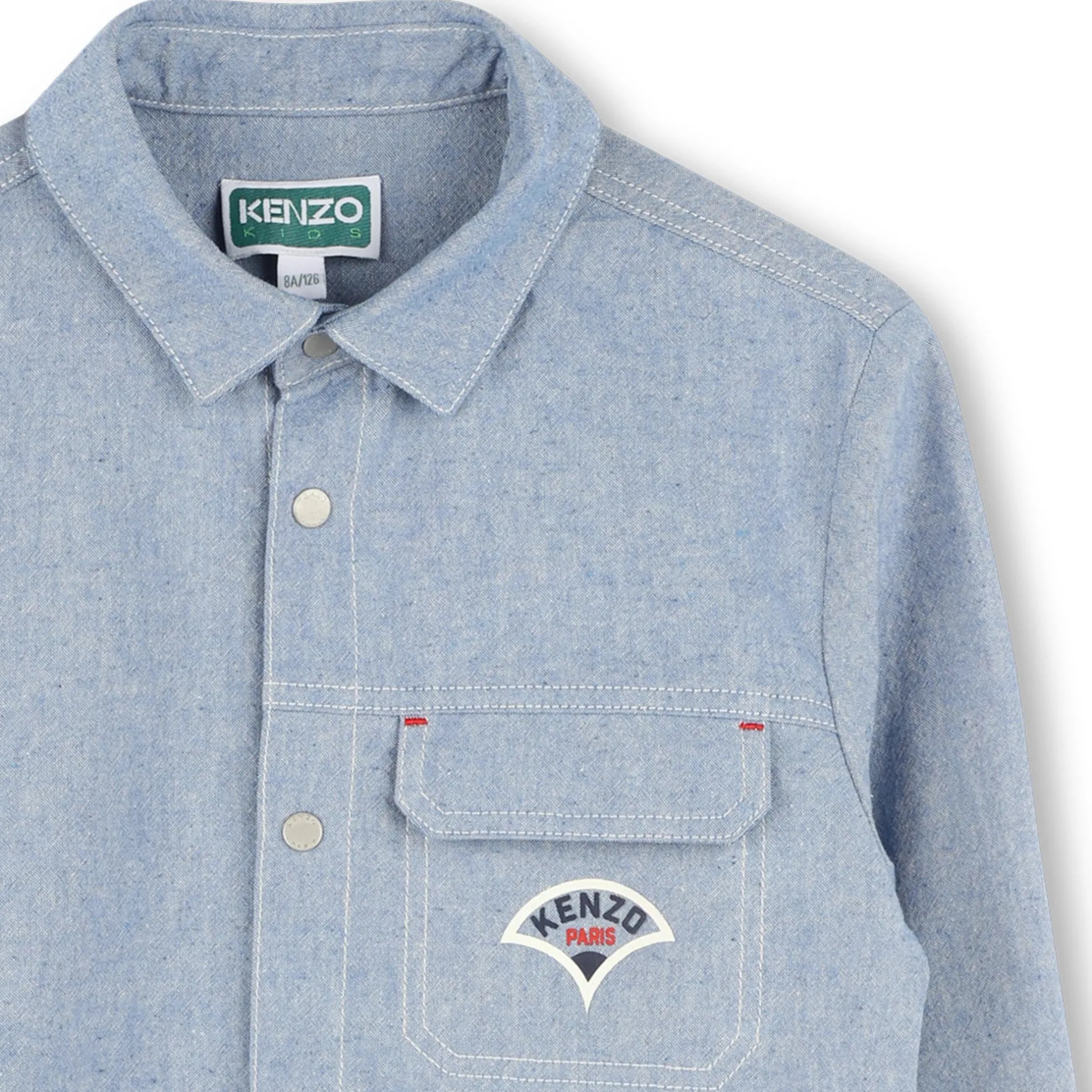 New KENZO KIDS Chemise manches longues coton CHAMBRAY