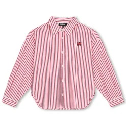 Online DKNY Chemise rayée imprimée BLANC ROUGE