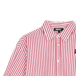 Online DKNY Chemise rayée imprimée BLANC ROUGE