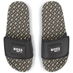 Online BOSS Claquettes à fermeture par bandes auto aggripantes BLACK
